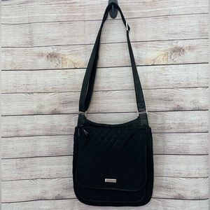 Vera Bradley Black Microfiber Mailbag